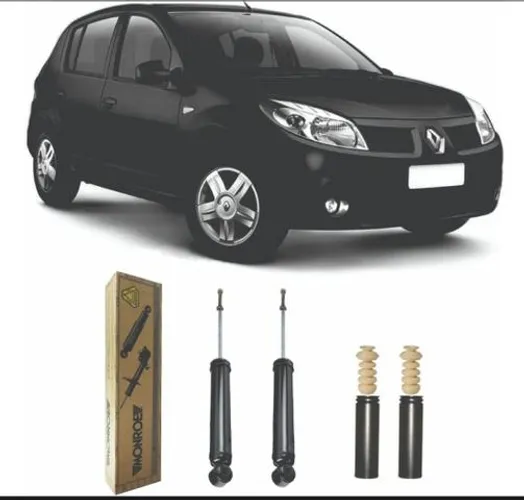 Par Amortecedor Traseiro Sandero Logan 2006 2007-2010 2011 2012 Monroe + kit