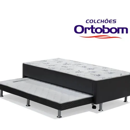 Cama Box Solteiro C/ Auxiliar Ortobom - Frete Grátis - Receba Hoje