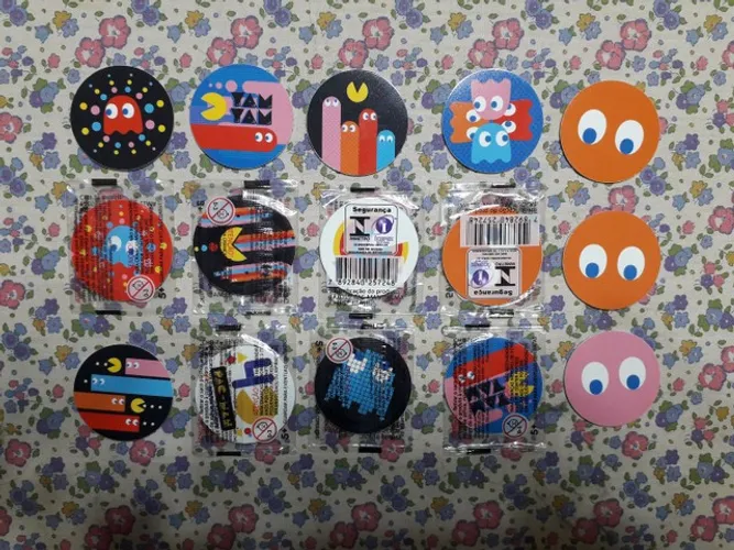 Coleção Tazo Pac Man Elma Chips lote com 15 tazos