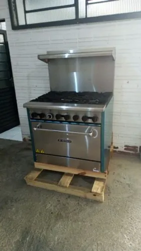 Fogão Inox 6 Bocas Linha Americana Venâncio