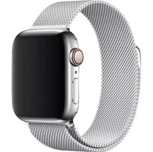 Pulseira De Aço Magnética P/apple Watch E Iwo 42mm/44mm/45mm