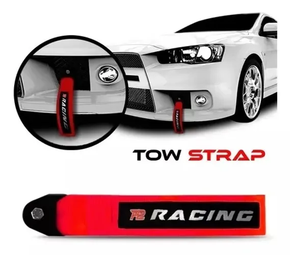 Strap Hook Racing Fita Cinta De Reboque Engate - Vermelho