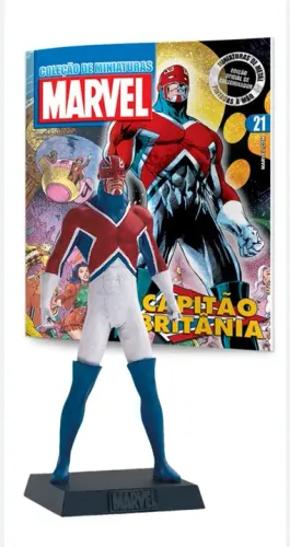 Figuras eaglemoss lacradas c/ revistas (cable, emma frost capitão britania e marvel) und