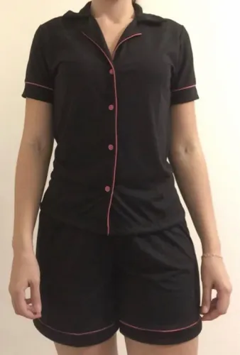 Pijama americano, lindo e confortável, para gestantes, amamentação, com botões