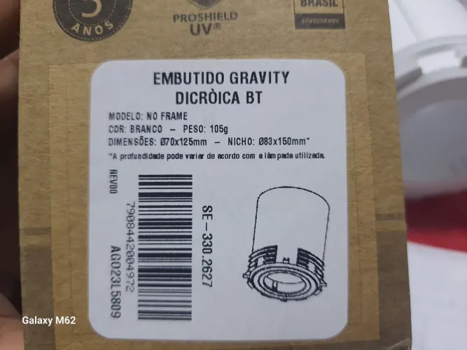 Kit 11 unidades Embutido Gravity Dicroica BT