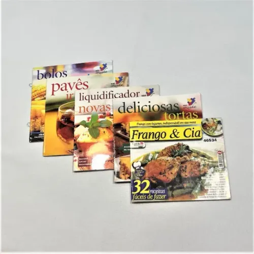 Kit com 5 Livros de Receitas - Edição Mini Cozinha