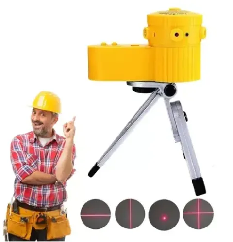Nivel a Laser Profissional Potente Giratório 360° + Tripé / 2 Linhas Cruzada/Ponto z570