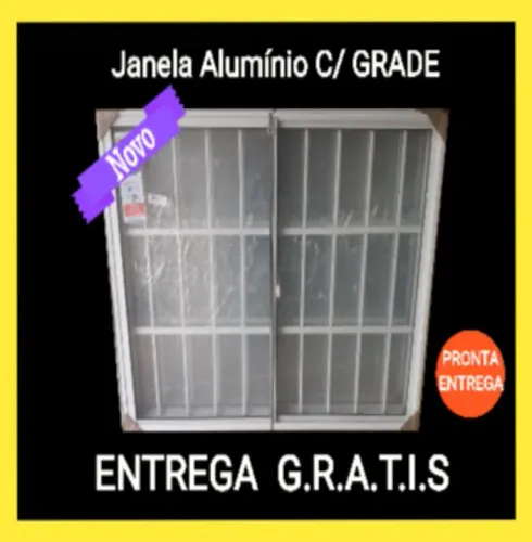Janela Alumínio Branco Grade P.R.O.M.O.Ç.Ã.O