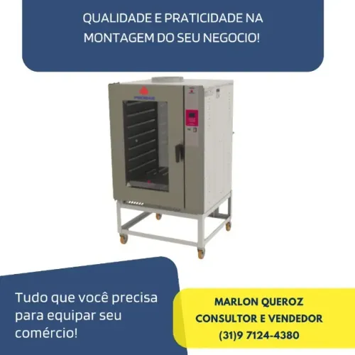 Forno Turbo Elétrico 8 Esteiras Progas Novo