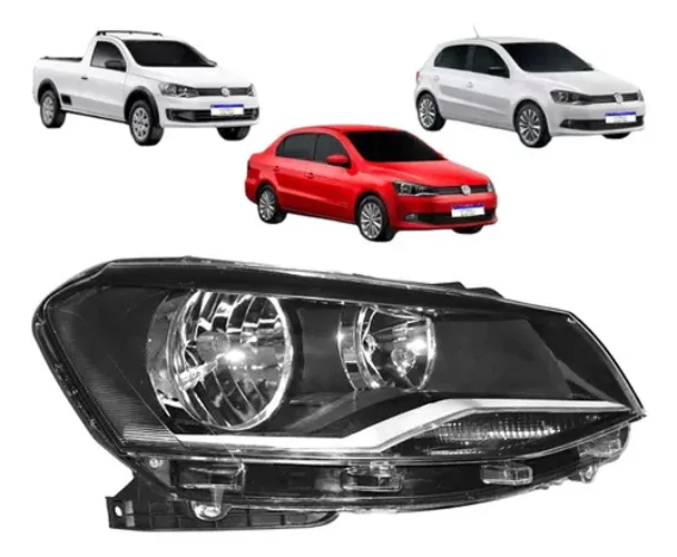 Farol Vw Gol Saveiro Voyage G6 2013 2014 2015 2016 L.d Novo