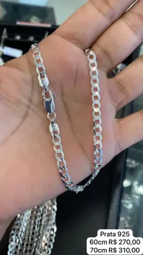 Corrente Escama de Peixe 5MM  Prata 925 