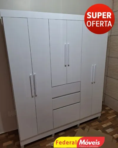 Guarda Roupa em Oferta 7 Portas 2 Gavetas Compacto - Várias cores 