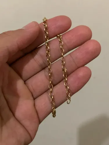 Pulseira elo português ouro 18k