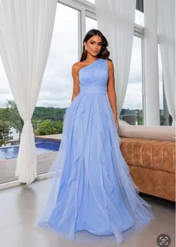 Vestido de festa azul 