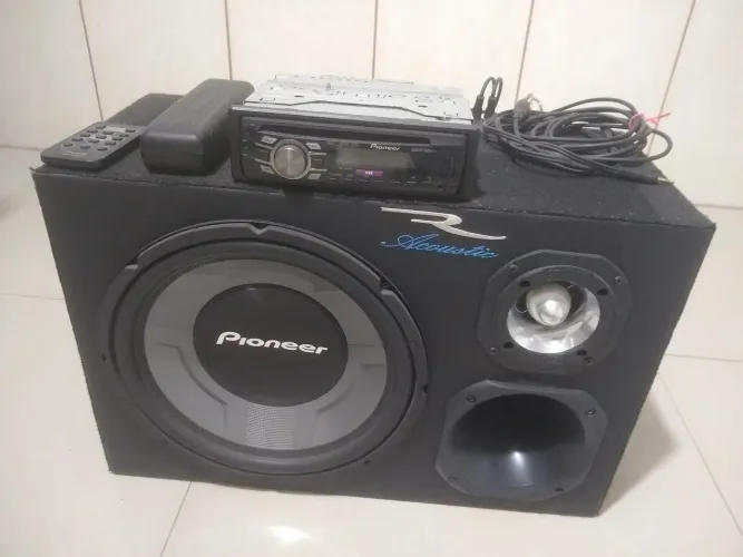 Caixa Trio Pioneer com Subwoofer
