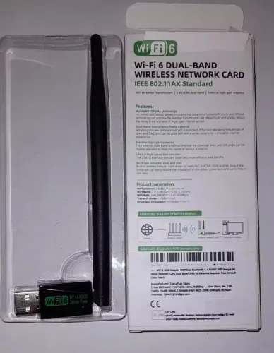 Adaptador USB WiFi 6 AX900 + Bluetooth 5.4 | Dual Band 5G Gamer | Plug & Play