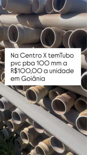 Na Centro X tem tubos pvc pba 100 mm