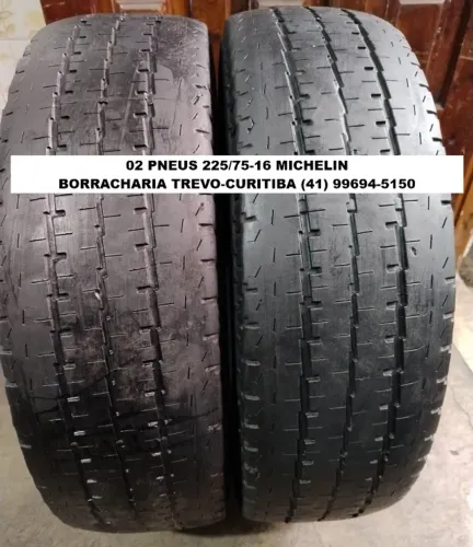 02 pneus 225/75/16 Michelin por 320,00 o par