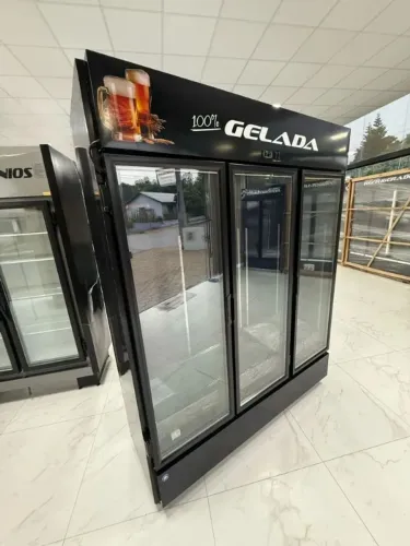 Ac refrigerador 3 portas com vidro aquecido cervejeira 