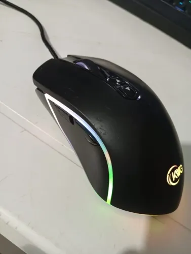 Mouse Gamer KWG Orion P1 RGB 12000 DPI com fio