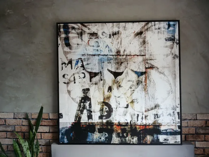 Quadro Decorativo Abstrato 1,20 X 1,20