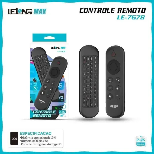 Teclado + Air Mouse Extremamente preciso 2,4ghz e Bluetooth