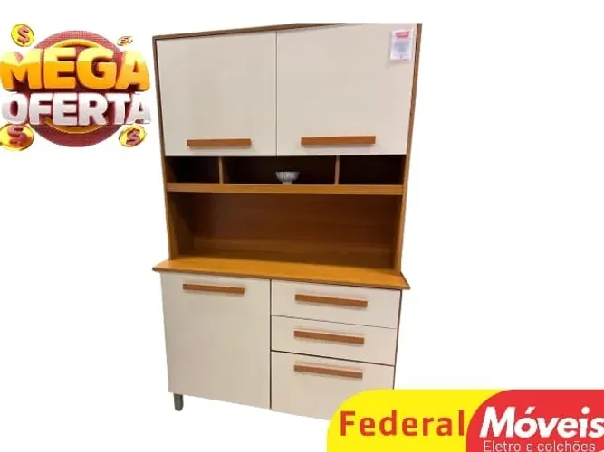 Armário de Cozinha Compacta Off White ENTREGAMOS HOJE