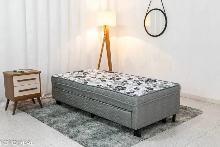 *Cama Box Solteiro Dackar com Auxiliar Pronta Entrega