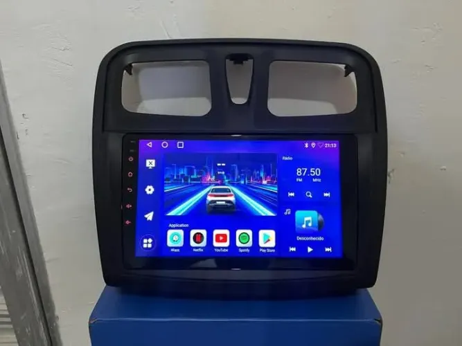 Multimídia Sandero/Logan 9 polegadas Android 2ram 32g carplay wifi Waze GPS YouTube 