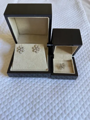 Conjunto de brinco e pingente Babiana da joalheria Carla Amorim 