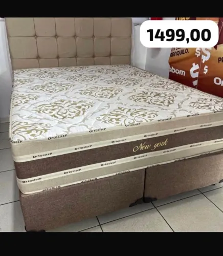 Cama box colchão e base Queen king 