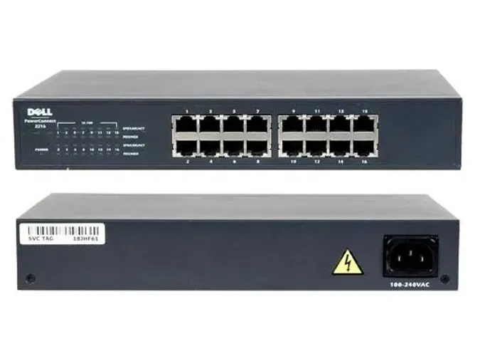 Switch Fast Dell PowerConnect 2216 16Portas Fast 10 100