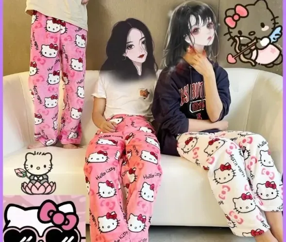 Calças branca é rosa Hello Kitty pantalona caso for fazer retirada 119 pra entregar 125