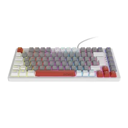 TECLADO MECANICO PCYES KIRIN WHITE 75% SWITCH OUTEMU BLUE