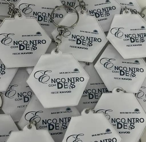 Chaveiro acrílico personalizado 