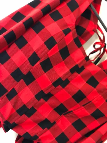 Cropped quadriculado vermelho 