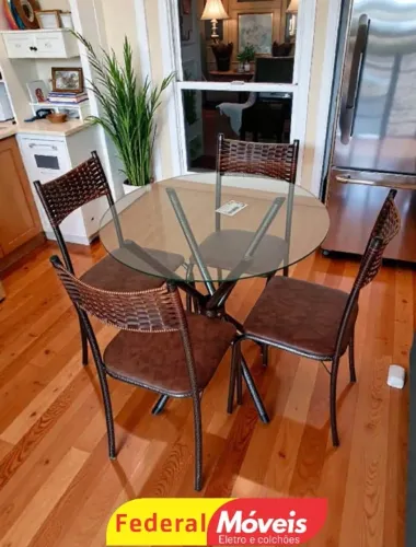 Mesa de Jantar 75cm c/ 4 Cadeiras FAZEMOS ENTREGA