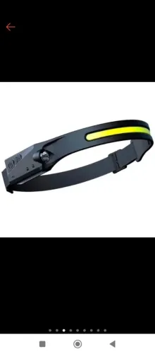 Lanterna de Cabeça LED Recarregável  sensor liga desliga