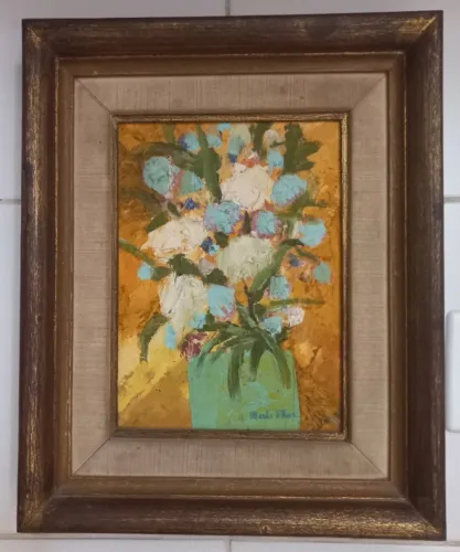Pintura de Maria Stampa - Quadro em óleo sobre placa 