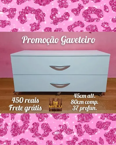 Gaveteiro 2 gavetas - promoção!