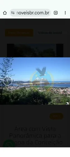 Área com vista panorâmica na lagoa da Conceição