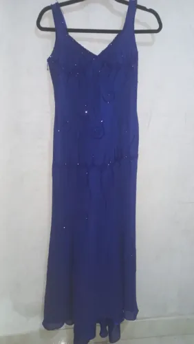 Vestido de festa longo azul