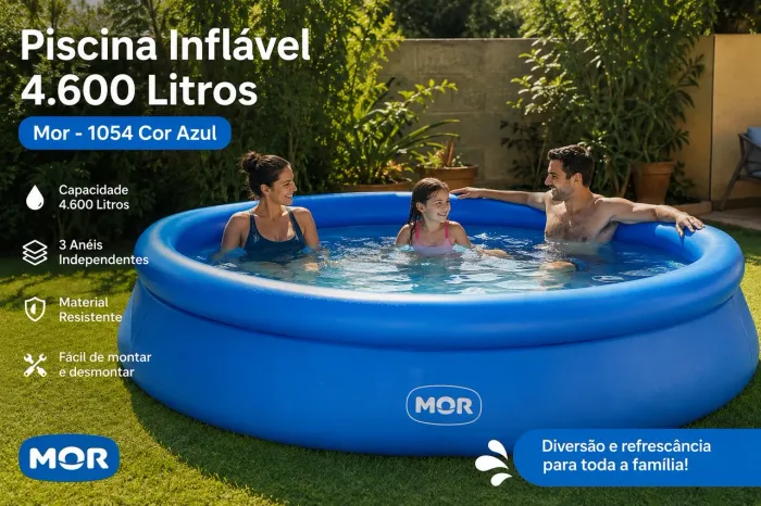 Piscina Inflável MOR 4.600 Litros - Azul
