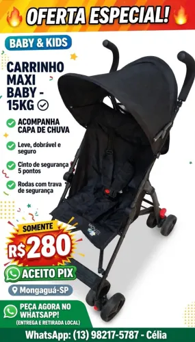 Carrinho de passeio para criança de até 15 kilos. *