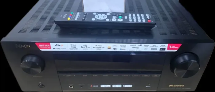 Receiver Denon AVR-X2800H 7.2 Canais 8K Dolby Atmos