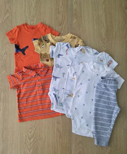 lote carters menino 9 e 12 meses