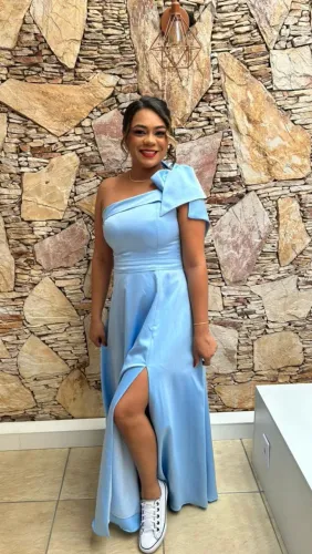 Vestido de festa - azul serenety