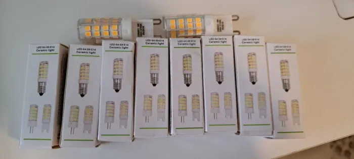 Lâmpadas LED G4 G9 E14 Ceramic Light 220v - 10 unidades