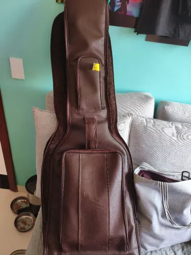Capa Semi Case Contrabaixo Sierra SB200 couro ecológico marron