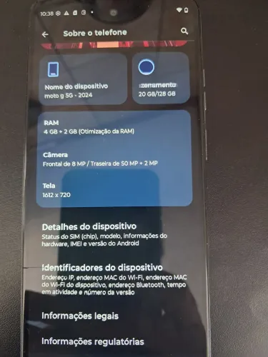 ? Motorola Moto G 5G 2024 128GB, 4GB RAM, câmera 50MP - R$450